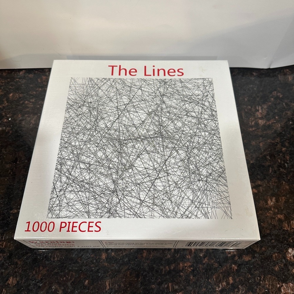 The Lines 1000 Piece Jigsaw Puzzle 24x24 Abstract Black White Art 35926